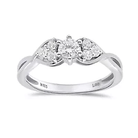 Lab Created 1/2CTW Grown Diamond Promise Ring Sterling Silver