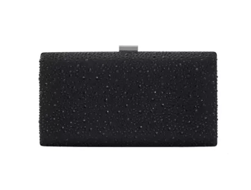 Disco, Evening Hard Case Rhinestone Satin Clutch Bag