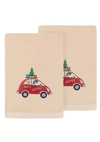 Christmas Car Hand Towels Set of 2