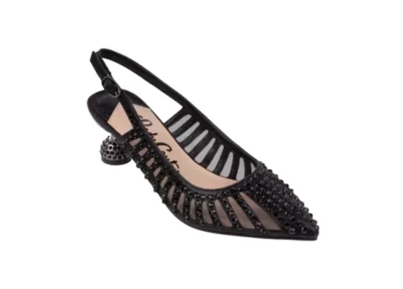 Rosita, Mesh Rhinestone Heel Slingback
