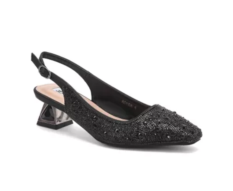 Ronda, Rhinestones, Jewel Heel Slingback