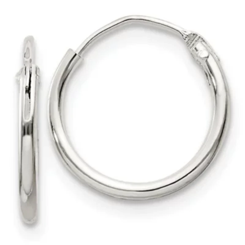 Sterling Silver 1.3mm Endless Hoop Earrings