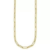 14K Yellow Gold Polished Paperclip 24-inch Necklace
