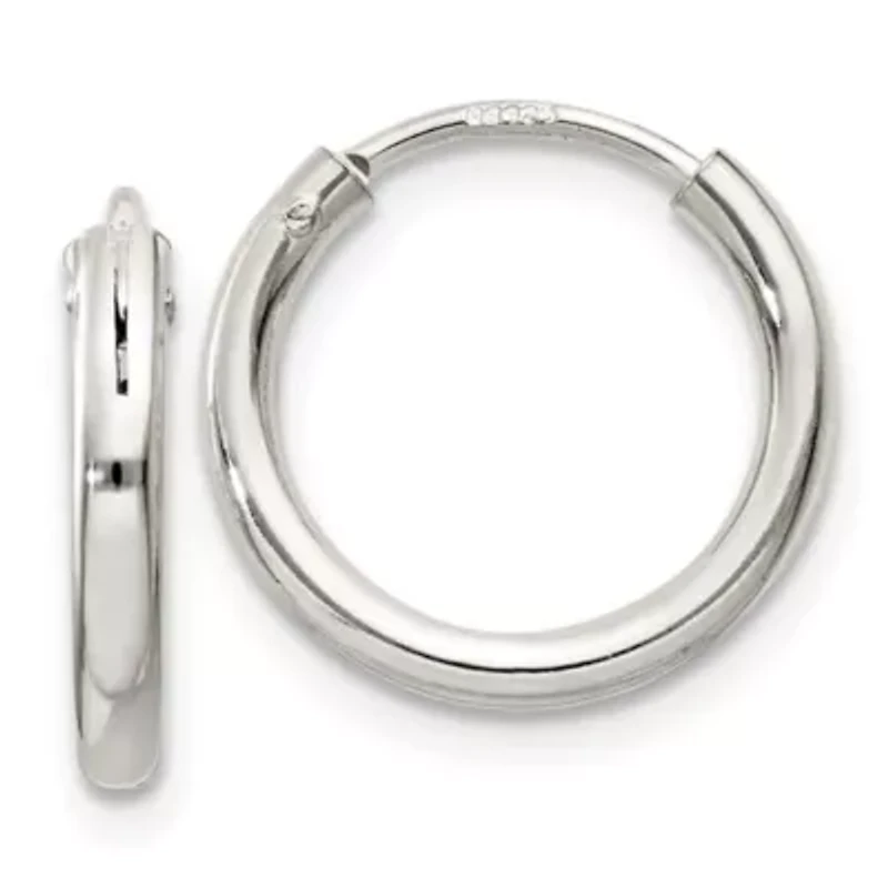 Sterling Silver Flash Gold-plated 2mm Endless Hoop Earrings