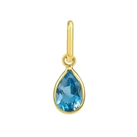 14K Teardrop Citrine Pendant