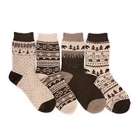 4 Pack Holiday Boot Socks