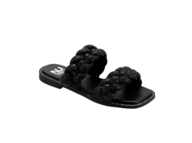 Sunrise, Two Straps, Rhinestone Flat Sandal