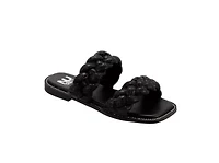 Sunrise, Two Straps, Rhinestone Flat Sandal