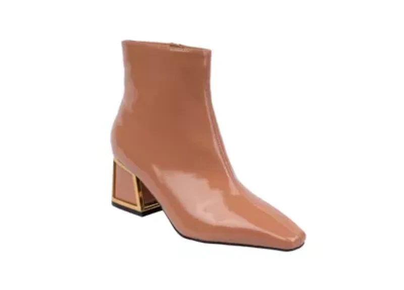 Brooke, Metallic Block Heel Ankle Bootie