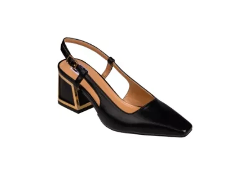 Blake, Metallic Block Heel Slingback