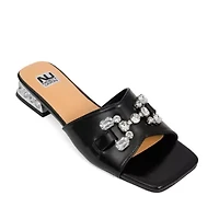 Charm, Jewel Heel Slide With Large Ornament