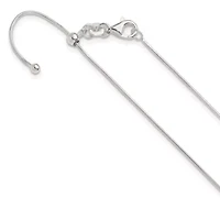 Sterling Silver Polished Adjustable Necklace