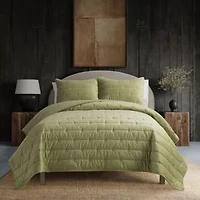 Malone Luxe Channeled Velvet Quilt Set