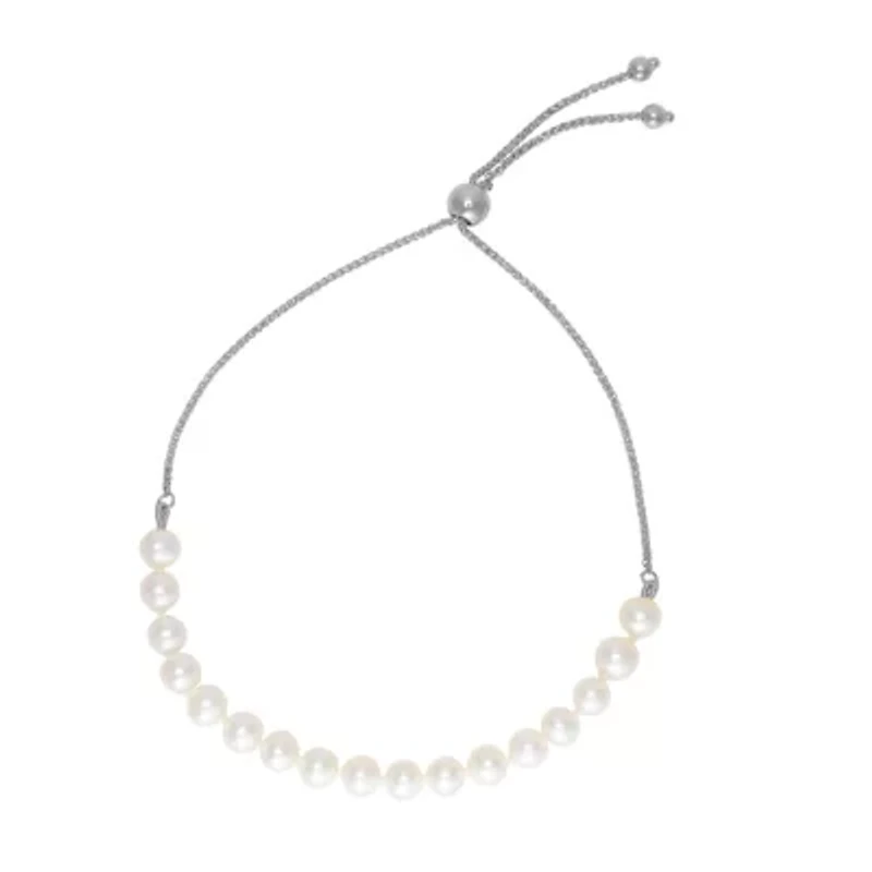 14K Gold Pearl Bolo Bracelet