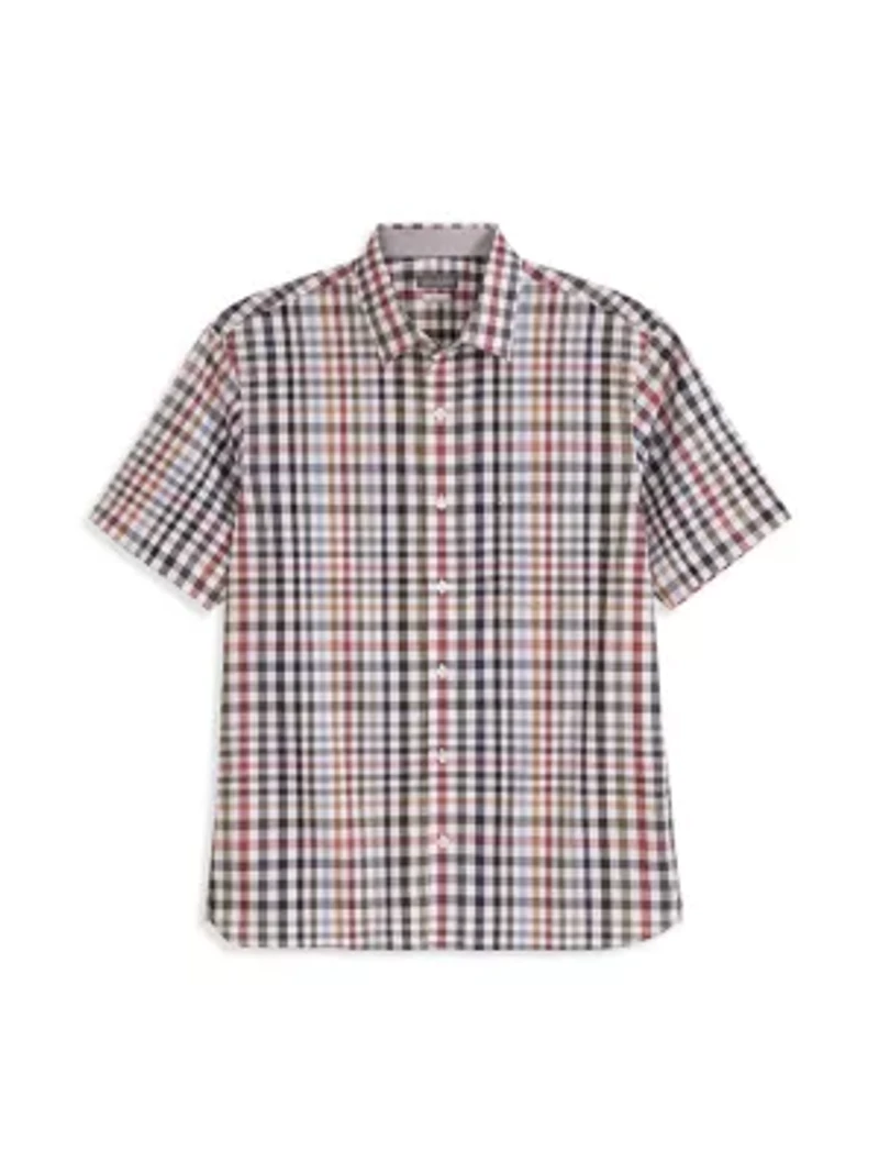 Folsen Stainshield Short Sleeve Tattersall Shirt