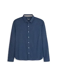 Cronbie Long Sleeve Stainshield  Hbone Shirt