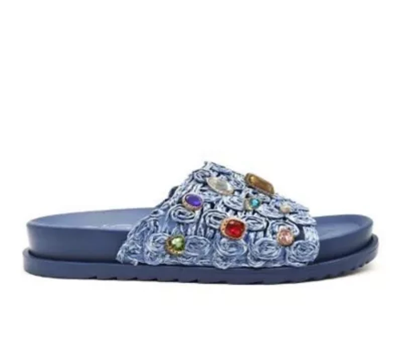 Rose Jeweled Footbed Sandal