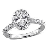 Lab Created Grown Diamonds Engagement Ring Sterling Silver