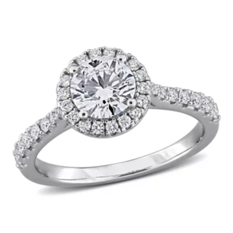 Lab Created Grown Diamond Ring Sterling Silver