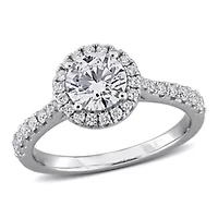 Lab Created Grown Diamond Ring Sterling Silver