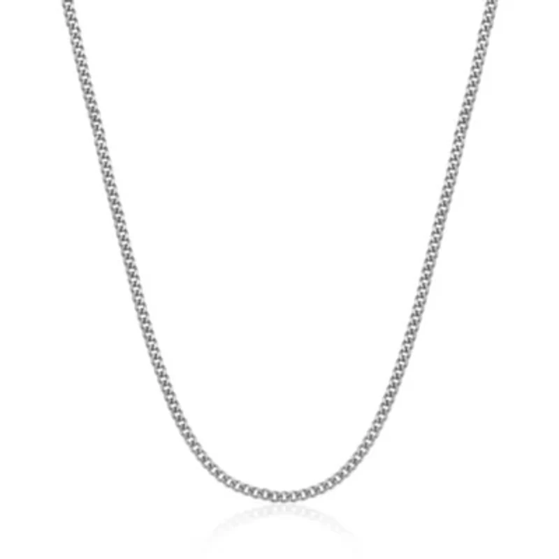 Stainless Steel 4mm Curb Chain Necklace