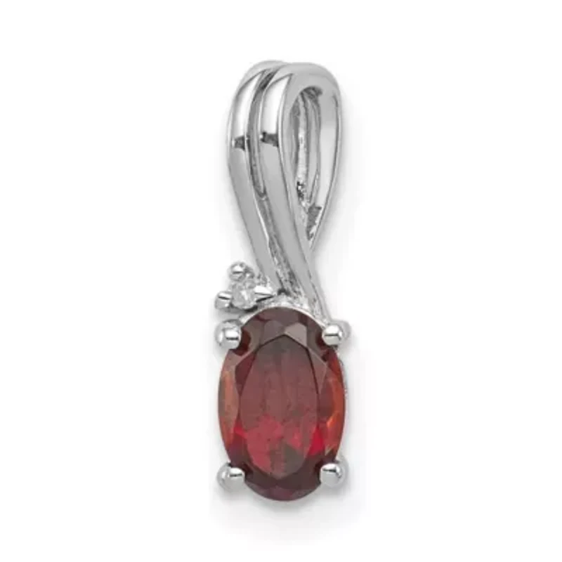 1/2 ct. t.w. Sky Blue Topaz and 0.004 ct. t.w. Diamond Pendant in Rhodium-plated Sterling Silver