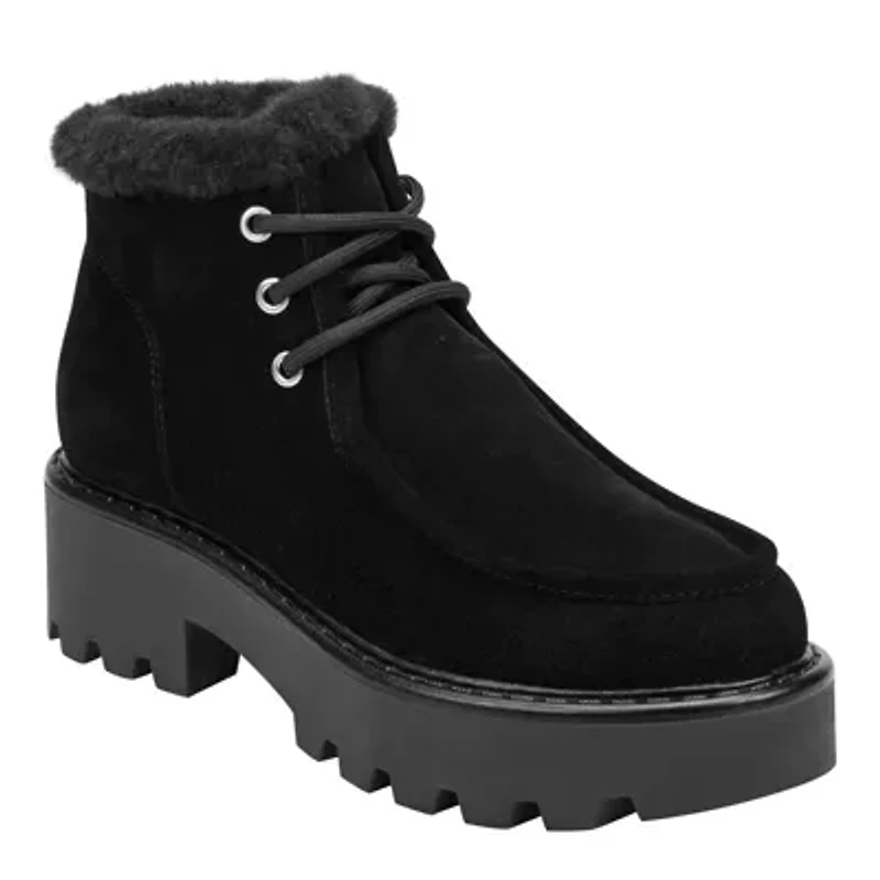 Percy Lace-up Lug-sole Casual Booties