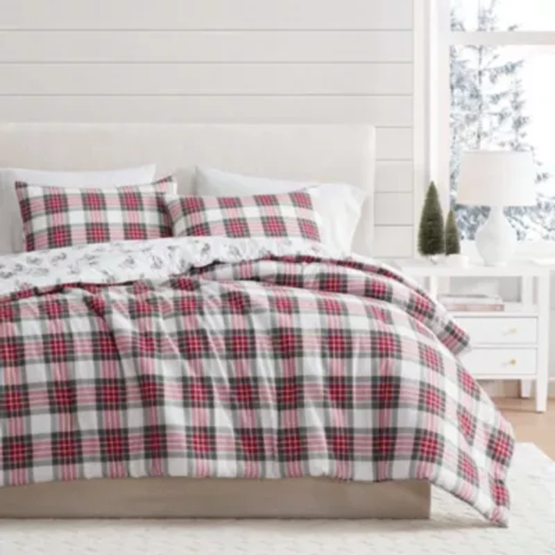 Yuletide Spruce Plaid Cotton Comforter Set