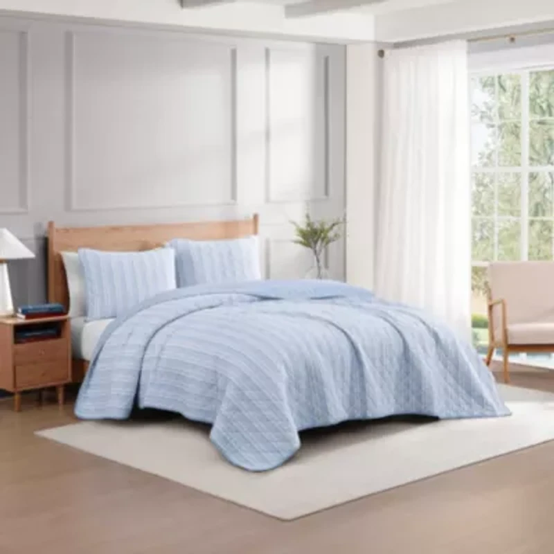 Sailing Stripe Cotton Quilt Set