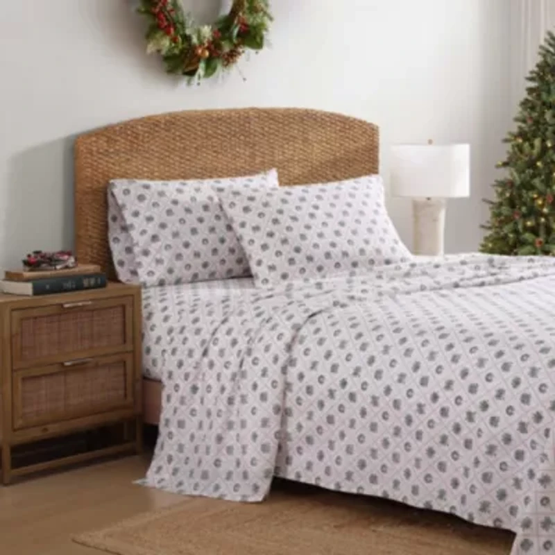 Palm Tree Trellis Cotton Sheet Set