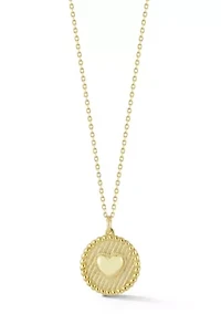 Sterling Silver Heart Medallion Necklace