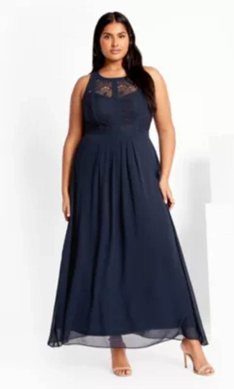Panelled Bodice Maxi Dress