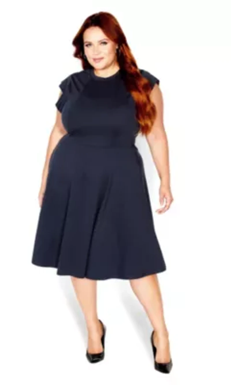 Frill Shoulder Dress