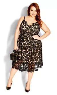 So Fancy Lace Fit And Flare Dress