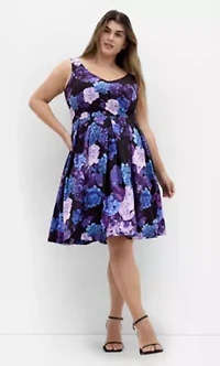 Hydrangea Fit & Flare Dress