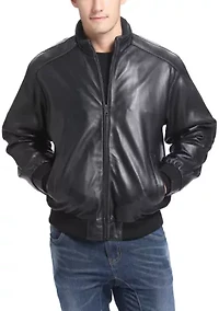 Men's City Leather Bomber Jacket