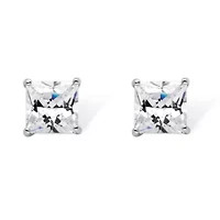.925 Sterling Silver Stud Birthstone Earrings