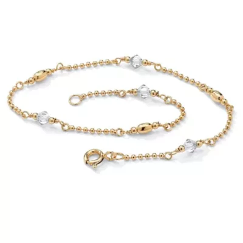 Birthstone Gold-Plated Sterling Silver Ankle Bracelet