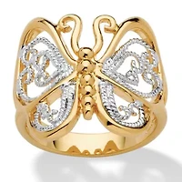 Filigree Butterfly Ring 18k Gold-Plated