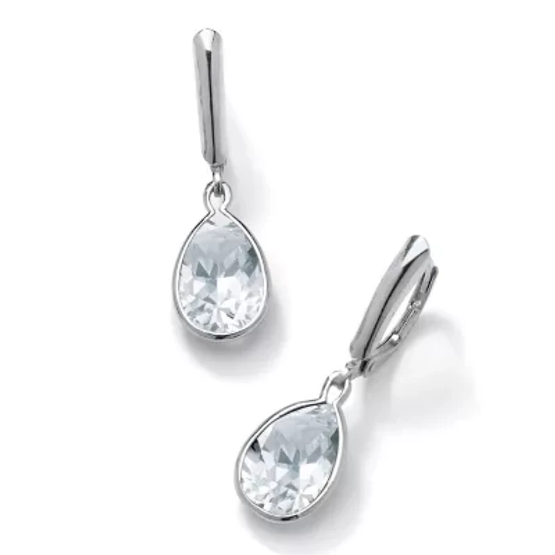 Birthstone .925 Sterling Silver Drop Earrings