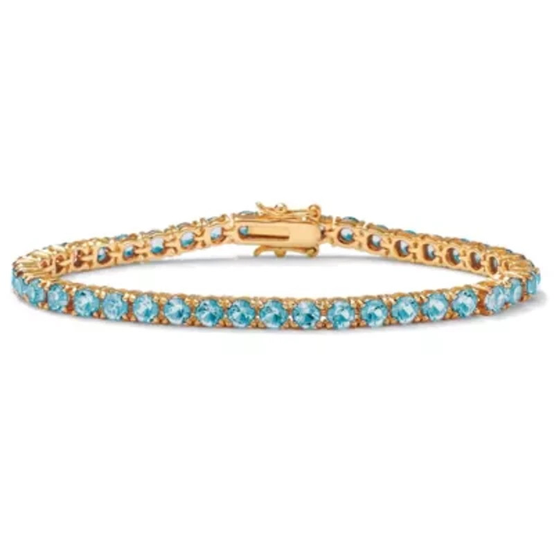 Birthstone Tennis Bracelet Gold-Plated