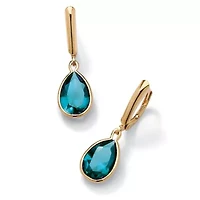 Birthstone Earrings 14k Gold-plated Sterling Silver