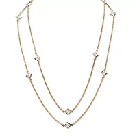 Birthstone Necklace Yellow Goldtone