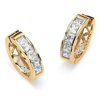 Birthstone Gold-Plated Huggie Earrings