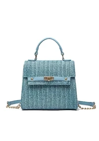 Stella Straw Crossbody Purse