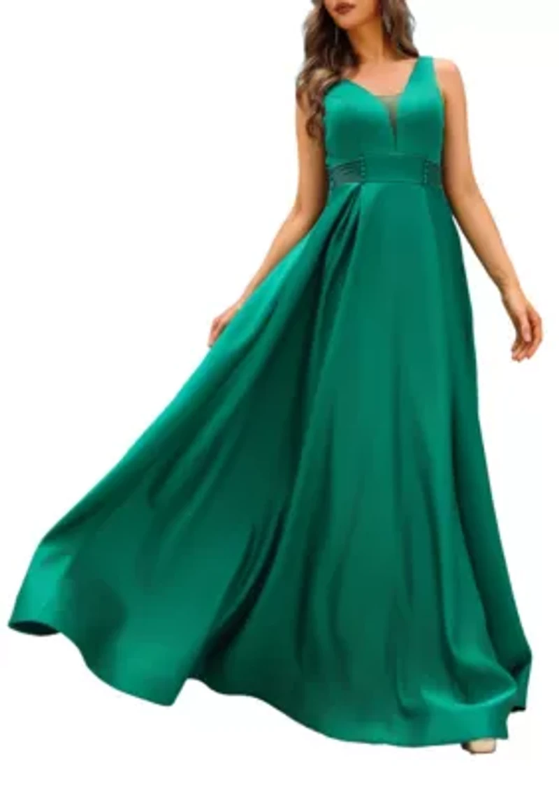 Women'S V Neck A Line