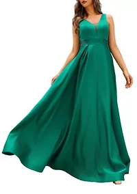 Women'S V Neck A Line