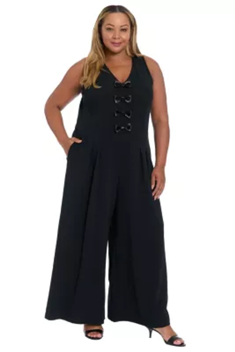 BOWTIE WIDELEG JUMPSUIT