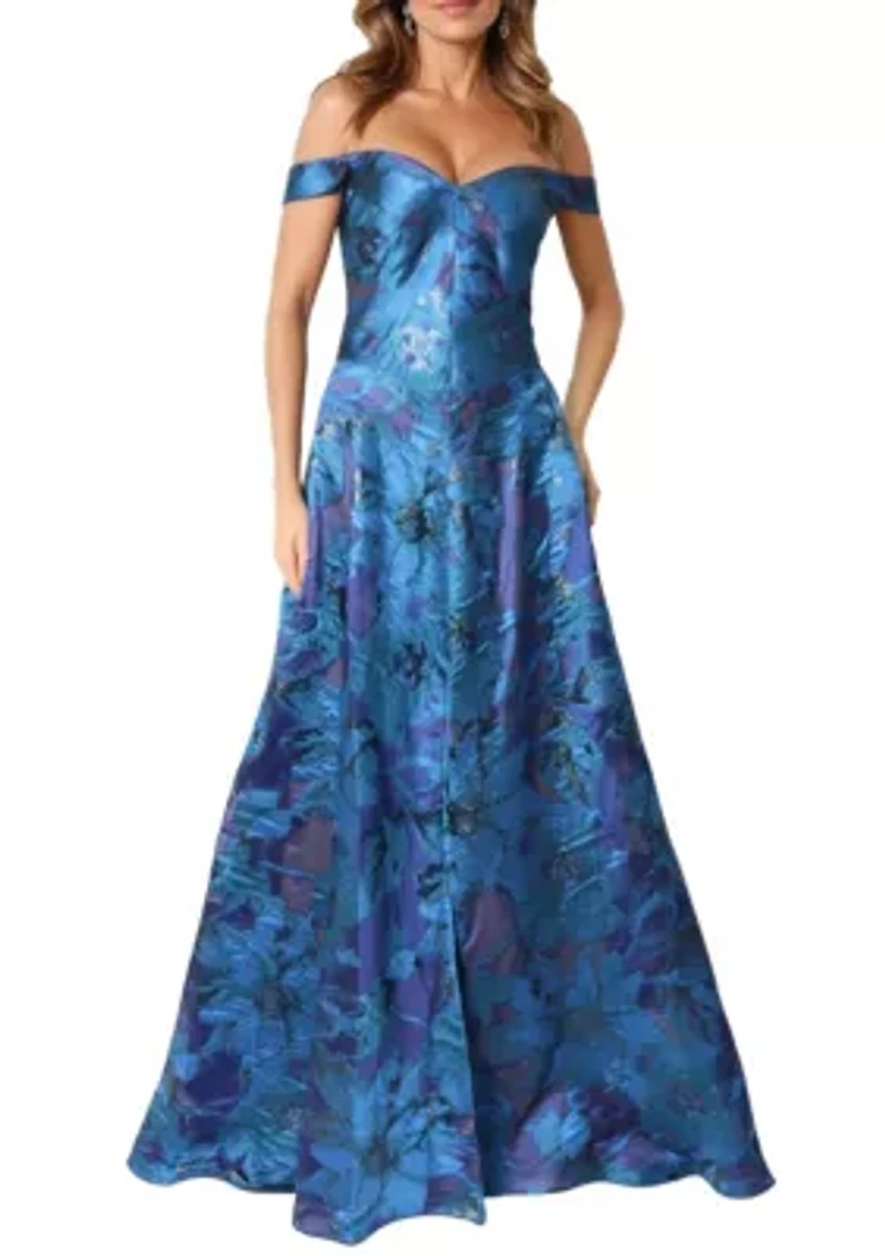 Off The Shoulder Filcoupe Aline Gown