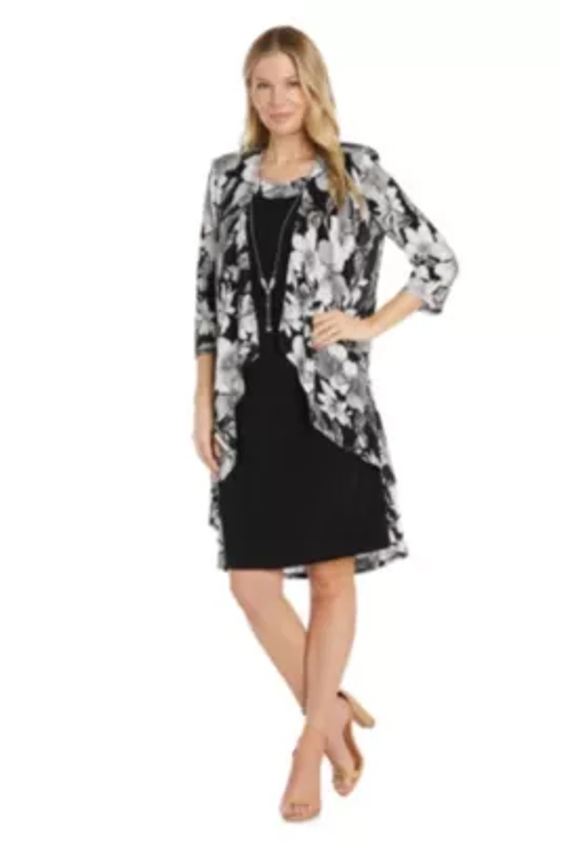 2Pc Print Bodre And Ity Fly Away Jacket Dress